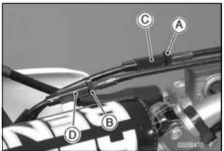 KAWASAKI KLX450R (2011) - Throttle Grip Free Play Adjustment - 4