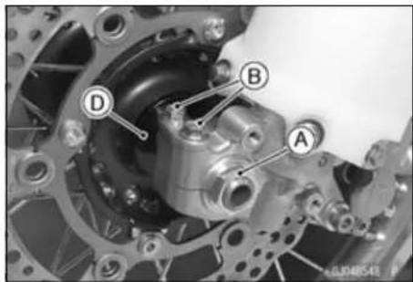 KAWASAKI KLX450R (2011) - Front Wheel Removal - 2