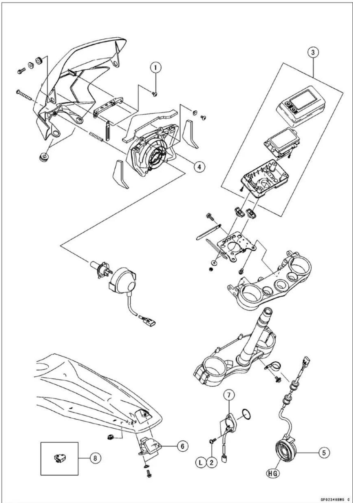 KAWASAKI KLX450R (2011) - Exploded View - 1