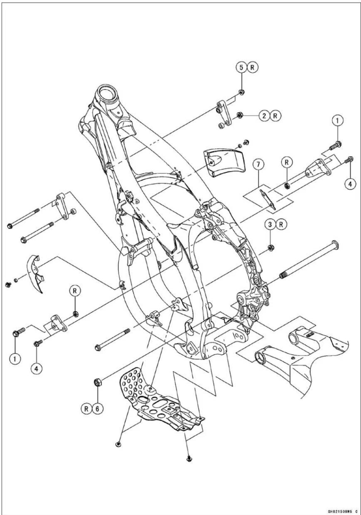 KAWASAKI KLX450R (2011) - Exploded View - 1