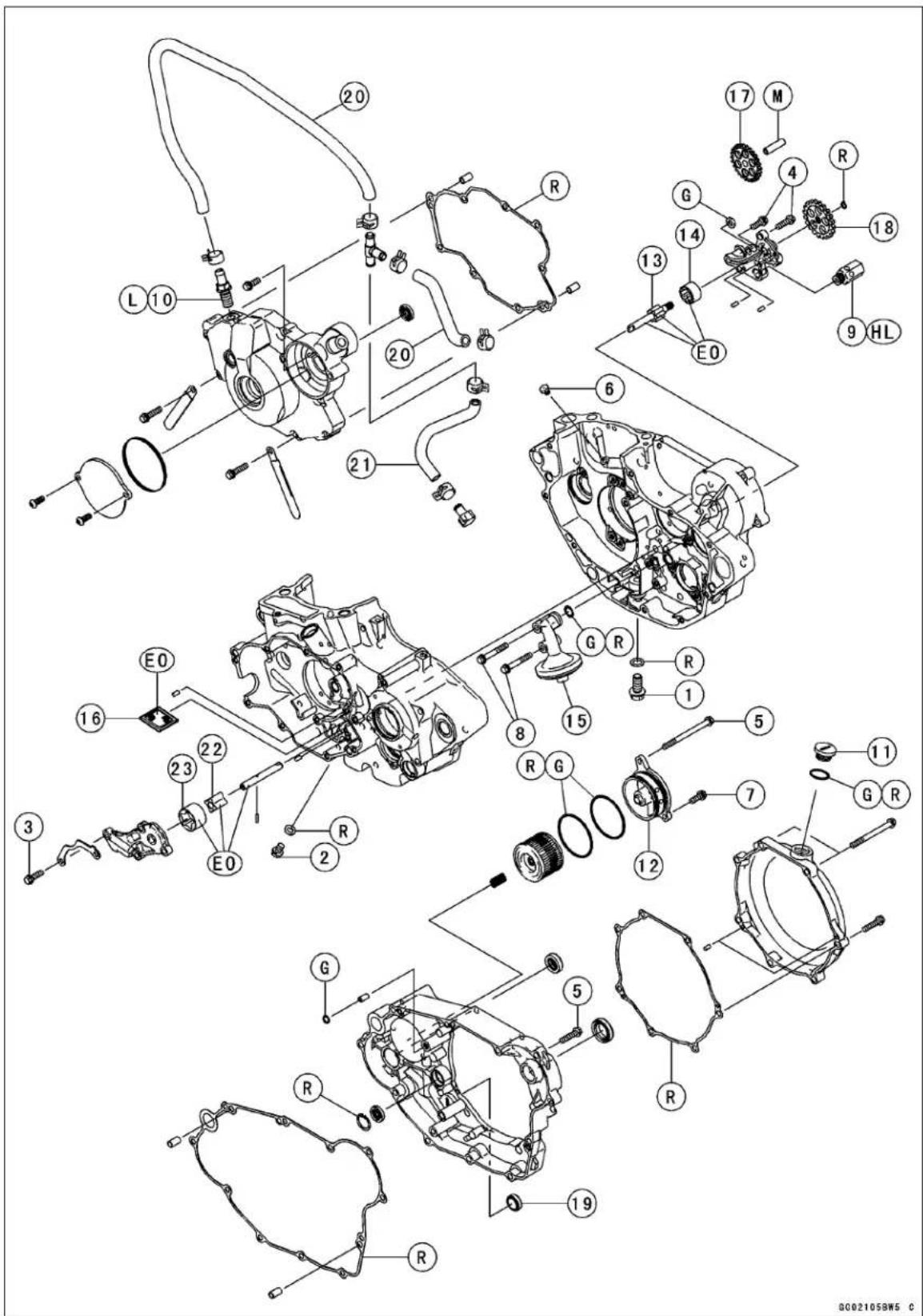 KAWASAKI KLX450R (2011) - Exploded View - 1