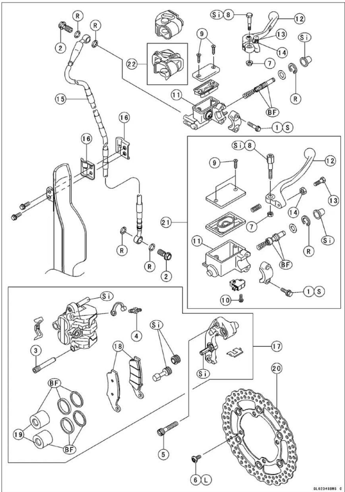 KAWASAKI KLX450R (2011) - Table of Contents - 1