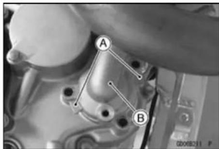 KAWASAKI KLX450R (2011) - Water Pump Cover Removal - 2