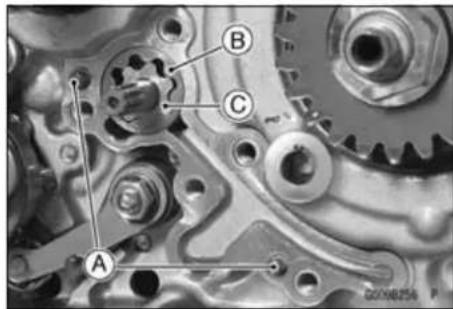 KAWASAKI KLX450R (2011) - Oil Pump (Feed) Installation - 1