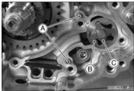 KAWASAKI KLX450R (2011) - Oil Pump (Scavenge) Installation - 1