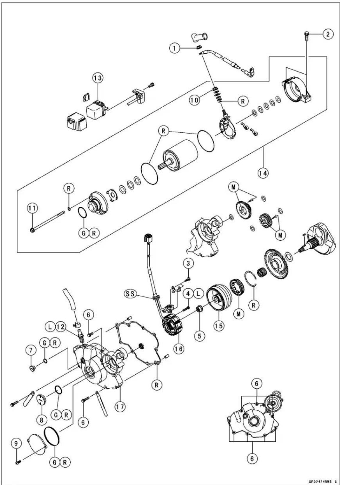 KAWASAKI KLX450R (2011) - Exploded View - 1