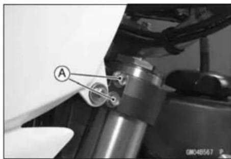 KAWASAKI KLX450R (2011) - Front Fork Disassembly (each fork leg) - 1