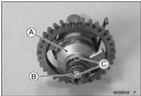 KAWASAKI KLX450R (2011) - Kick Shaft Assembly Disassembly/Assembly - 2
