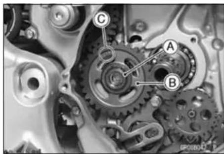 KAWASAKI KLX450R (2011) - Idle Gear Installation - 1
