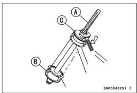 KAWASAKI KLX450R (2011) - Steering Stem, Stem Bearing Installation - 1