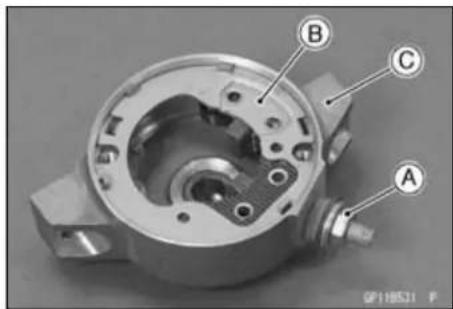 KAWASAKI KLX450R (2011) - Starter Motor Disassembly - 2