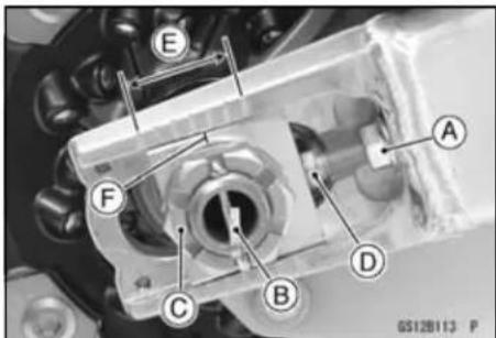KAWASAKI KLX450R (2011) - Drive Chain Slack Adjustment - 1