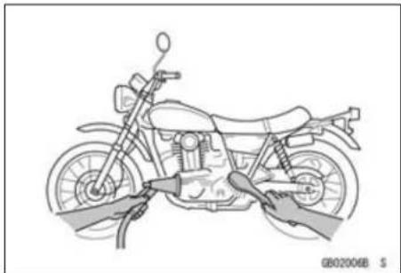 KAWASAKI KLX450R (2011) - Cleaning vehicle before disassembly - 1