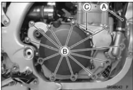 KAWASAKI KLX450R (2011) - Right Engine Cover Removal - 2