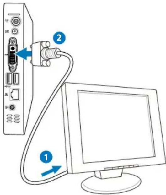 ASUS EeeBox B206 - Connecting to a display - 1