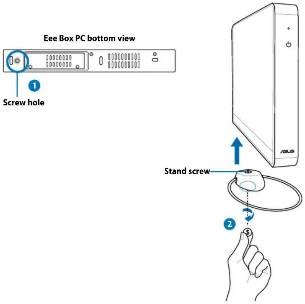 ASUS EeeBox B206 - Installing the stand - 1