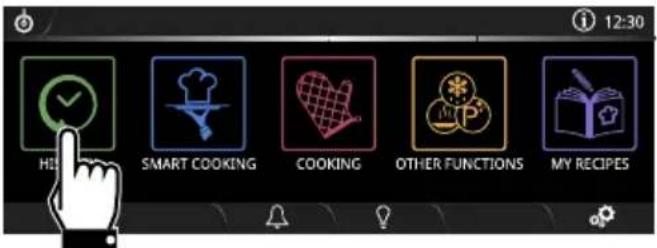 SMEG SFPA9305SPX - Deleting the history - 1