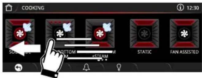SMEG SFPA9305SPX - Selecting a traditional cooking function - 4