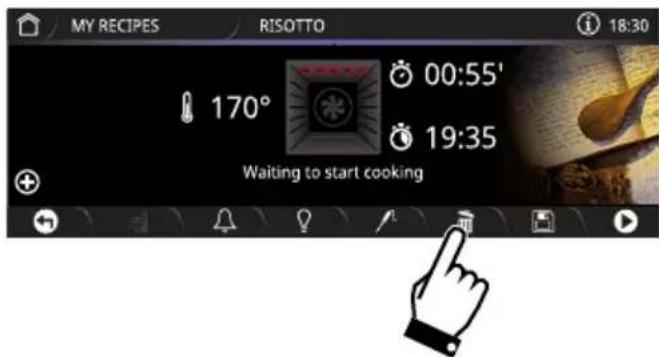 SMEG SFPA9305SPX - Deleting a recipe - 5