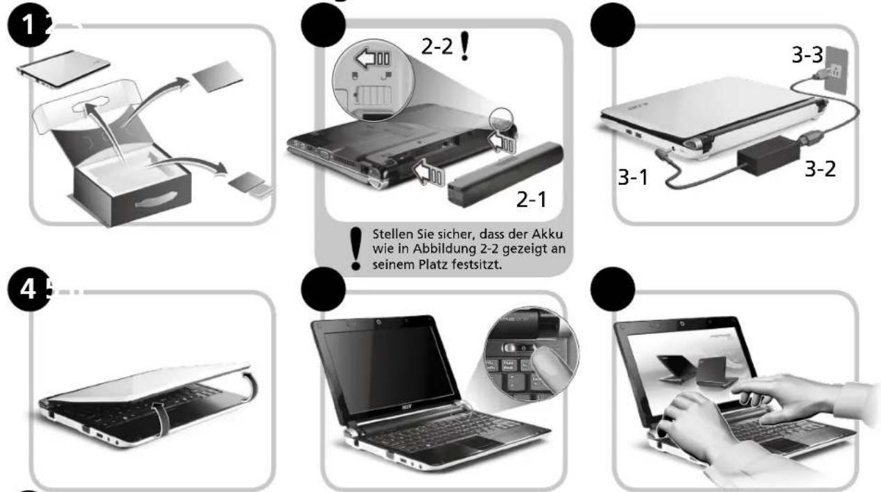 ACER Aspire One KAV60 - AbschnittFür den Anfang - 1
