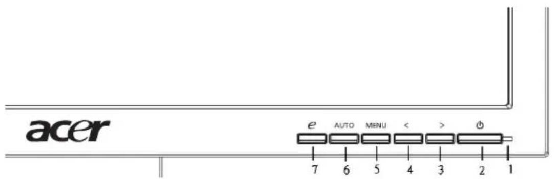 ACER V223H - User controls - 1