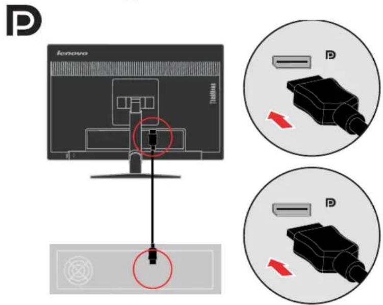 LENOVO ThinkVision T2054p - Connecting and turning on your monitor - 3