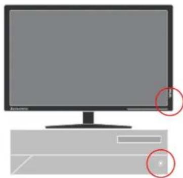 LENOVO ThinkVision T2054p - Connecting and turning on your monitor - 13