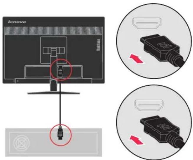 LENOVO ThinkVision T2054p - Connecting and turning on your monitor - 4