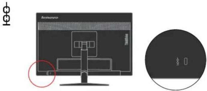 LENOVO ThinkVision T2054p - Cable lock slot - 1