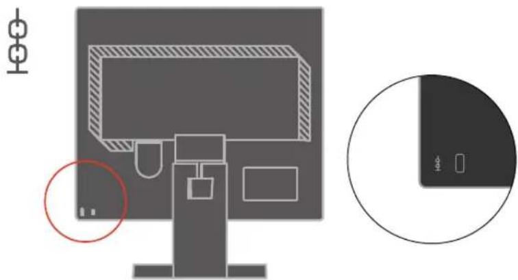 LENOVO ThinkVision L1711p - Cable lock slot - 1