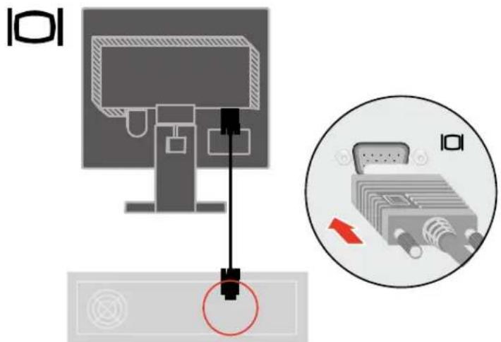 LENOVO ThinkVision L1711p - Connecting and turning on your monitor - 2