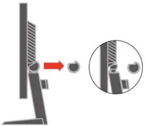 LENOVO ThinkVision L1711p - Detaching the monitor stand - 1