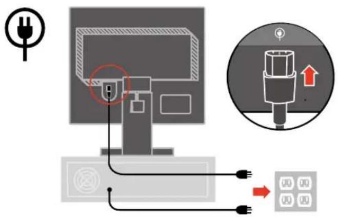 LENOVO ThinkVision L1711p - Connecting and turning on your monitor - 4