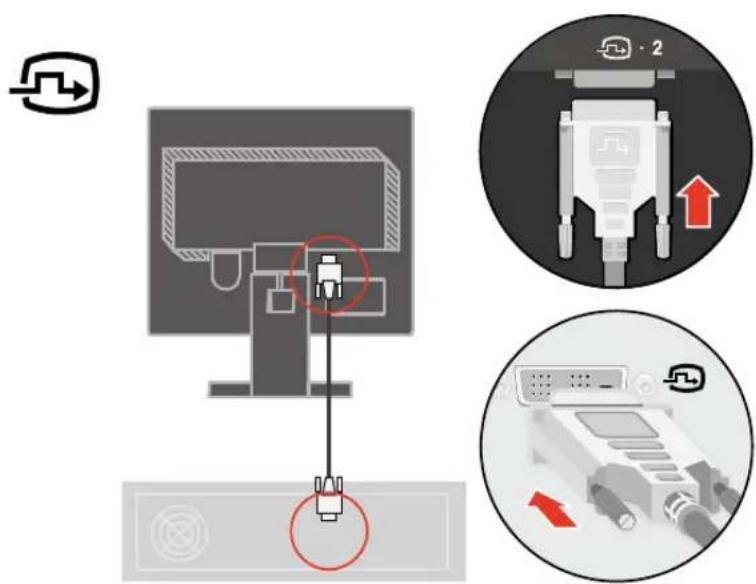 LENOVO ThinkVision L1711p - Connecting and turning on your monitor - 3