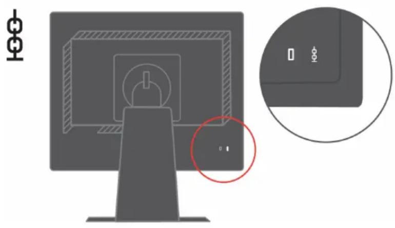 LENOVO ThinkVision L192p - Cable lock slot - 1