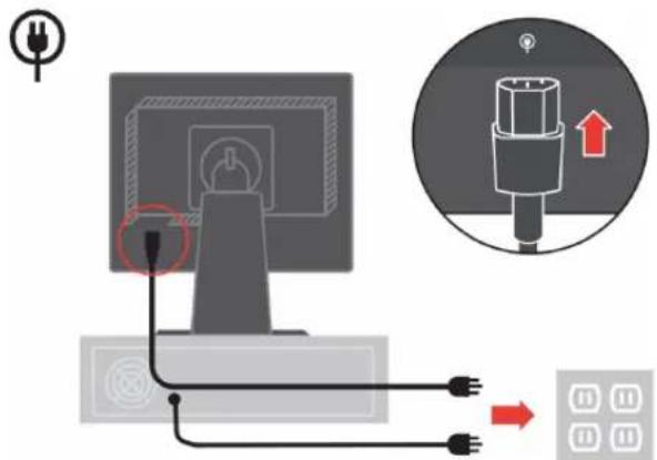LENOVO ThinkVision L192p - Connecting and turning on your monitor - 4