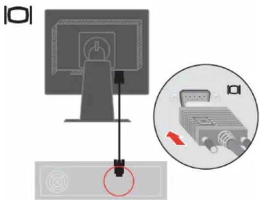 LENOVO ThinkVision L192p - Connecting and turning on your monitor - 2