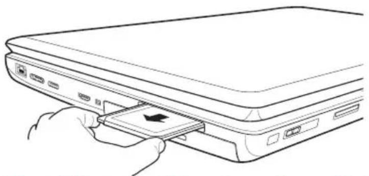 TOSHIBA Qosmio X505 - Removing an ExpressCard® - 2