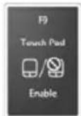 TOSHIBA Qosmio X505 - Disabling or enabling the TouchPad™ - 1