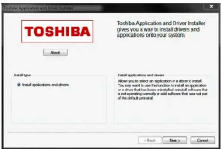 TOSHIBA Qosmio X505 - TOSHIBA Application Installer - 1
