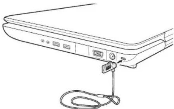 TOSHIBA Qosmio X505 - Using a computer lock - 2