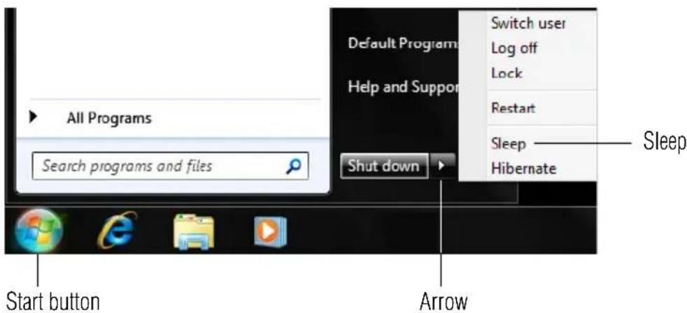 TOSHIBA Qosmio X505 - Using and configuring Sleep mode - 1