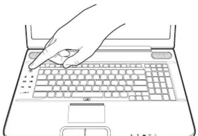 TOSHIBA Qosmio X505 - Turning on the power - 2