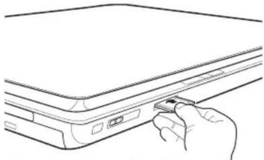 TOSHIBA Qosmio X505 - Inserting memory media - 1