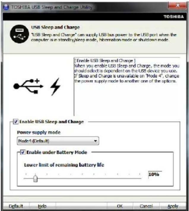 TOSHIBA Qosmio X505 - Power supply mode settings - 1