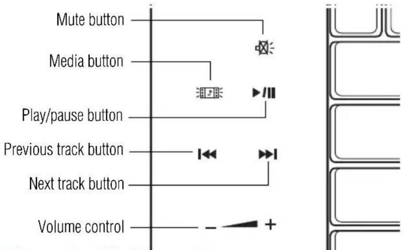 TOSHIBA Qosmio X505 - Media control buttons - 1