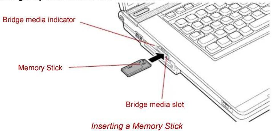 TOSHIBA Qosmio G10 - Inserting a Memory Stick - 1