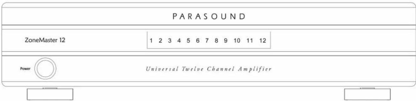 Parasound ZoneMaster 12 - Front Panel Power Button and Display - 1