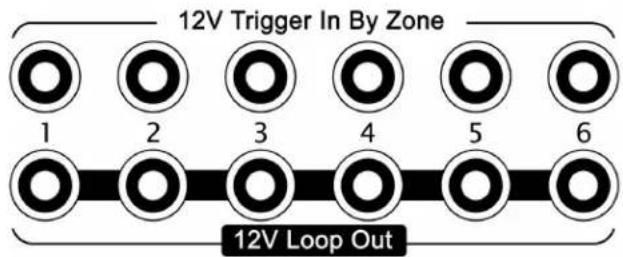 Parasound ZoneMaster 12 - Volt Trigger Jacks by Zone - 1