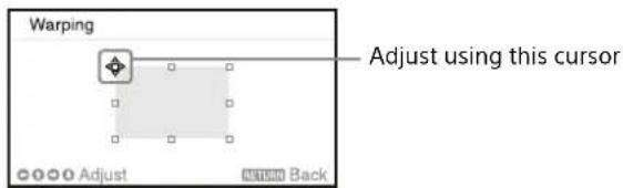 Warping Adjust using this cursor Adjust Back